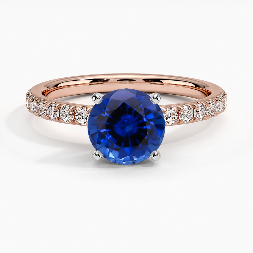 Rose Gold Sapphire Constance Diamond Ring (1/3 ct. tw.)