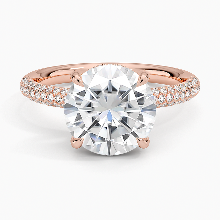 Moissanite Valencia Diamond Ring (1/3 ct. tw.) in 14K Rose Gold