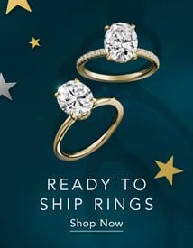 Ready to ship lab diamond engagement rings.