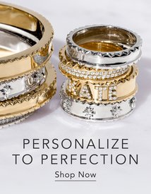 Personalized rings and bracelets from The Sol Collection.