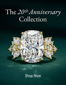 Gold, diamond engagement ring from Brilliant Earth's 20th Anniversary Collection.