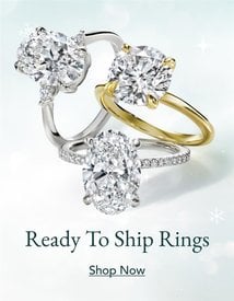Ready to ship diamond engagement rings.