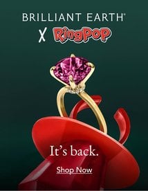 Gemstone cocktail rings featured from the Brilliant Earth x Ring Pop collaboration.
