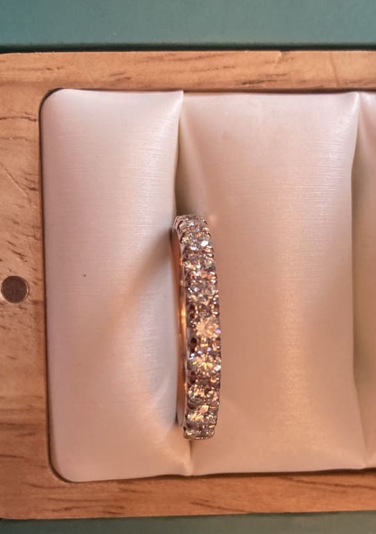 Oval diamond ring on hand