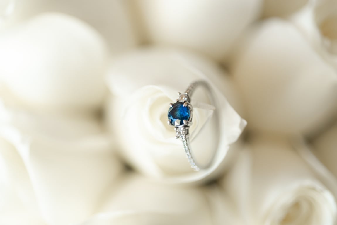Oval diamond ring on hand
