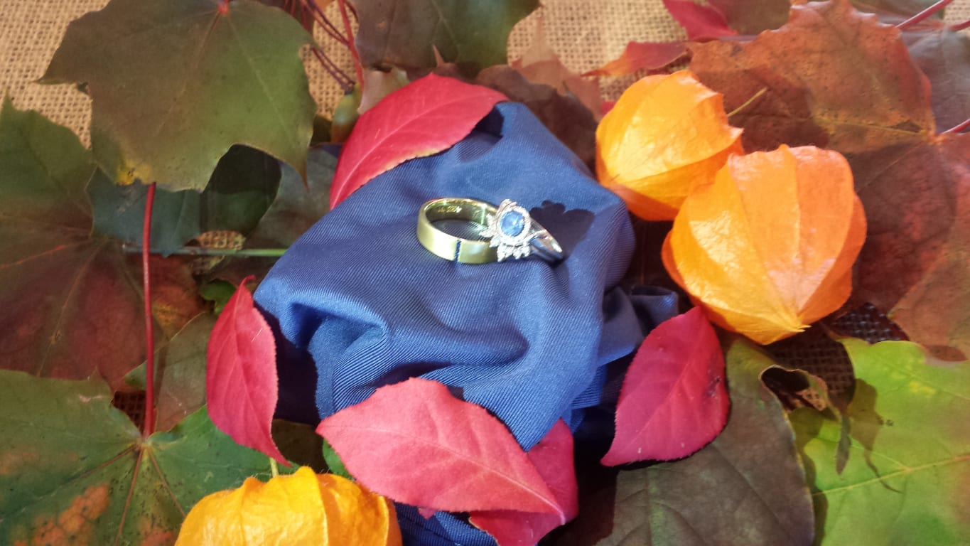 Oval diamond ring on hand