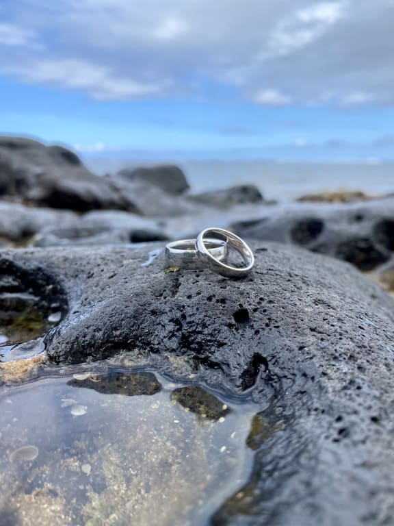Oval diamond ring on hand