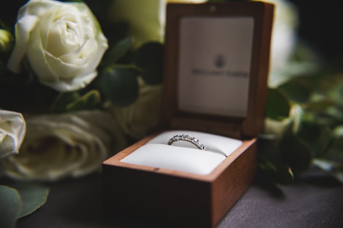 Oval diamond ring on hand