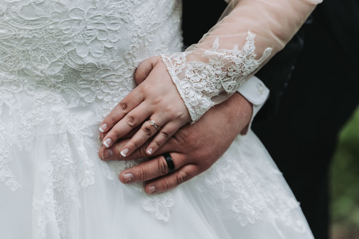 Oval diamond ring on hand