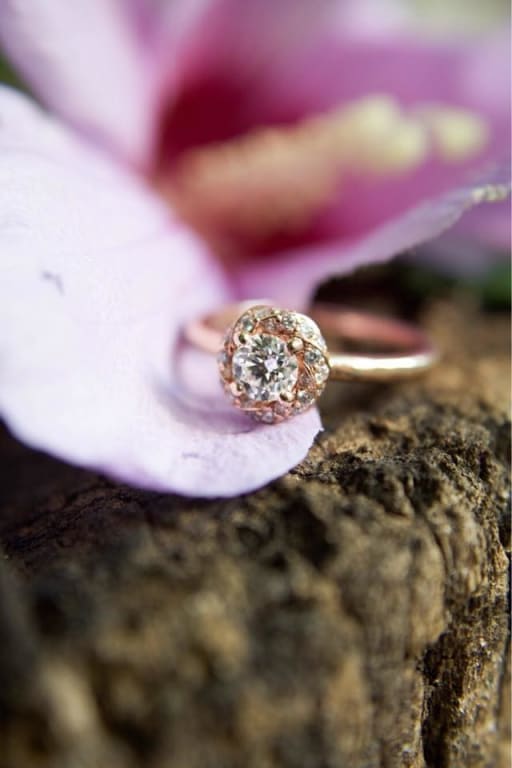 Oval diamond ring on hand