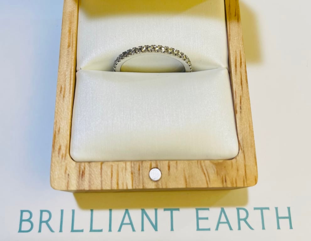 Oval diamond ring on hand
