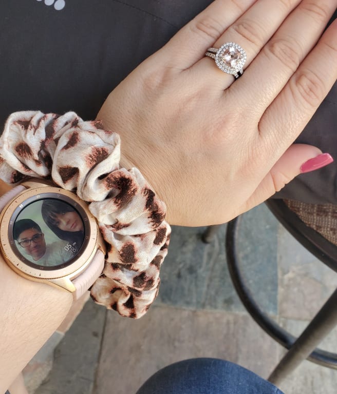 Oval diamond ring on hand