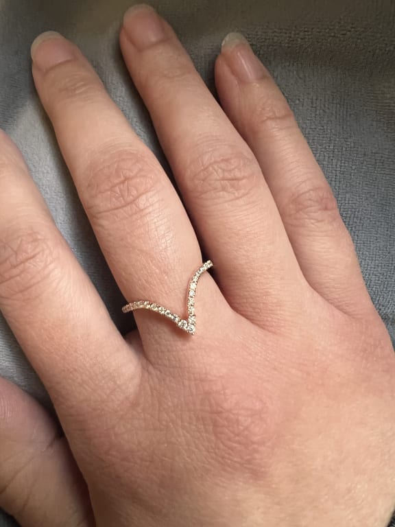 Oval diamond ring on hand