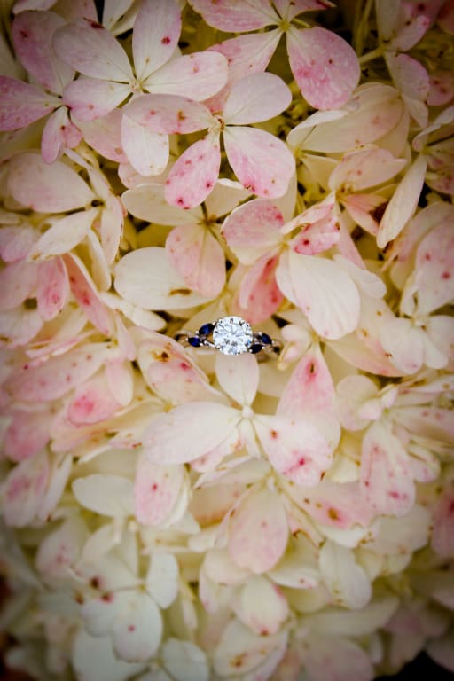 Oval diamond ring on hand
