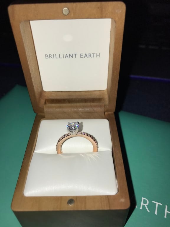 Oval diamond ring on hand