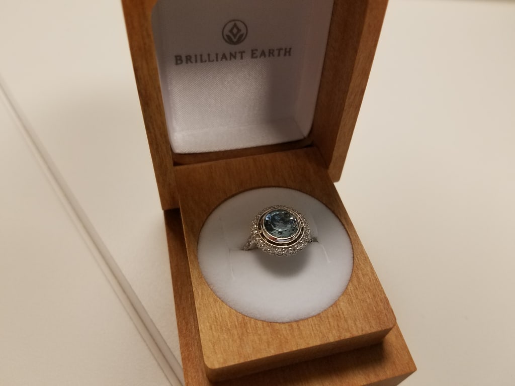 Oval diamond ring on hand