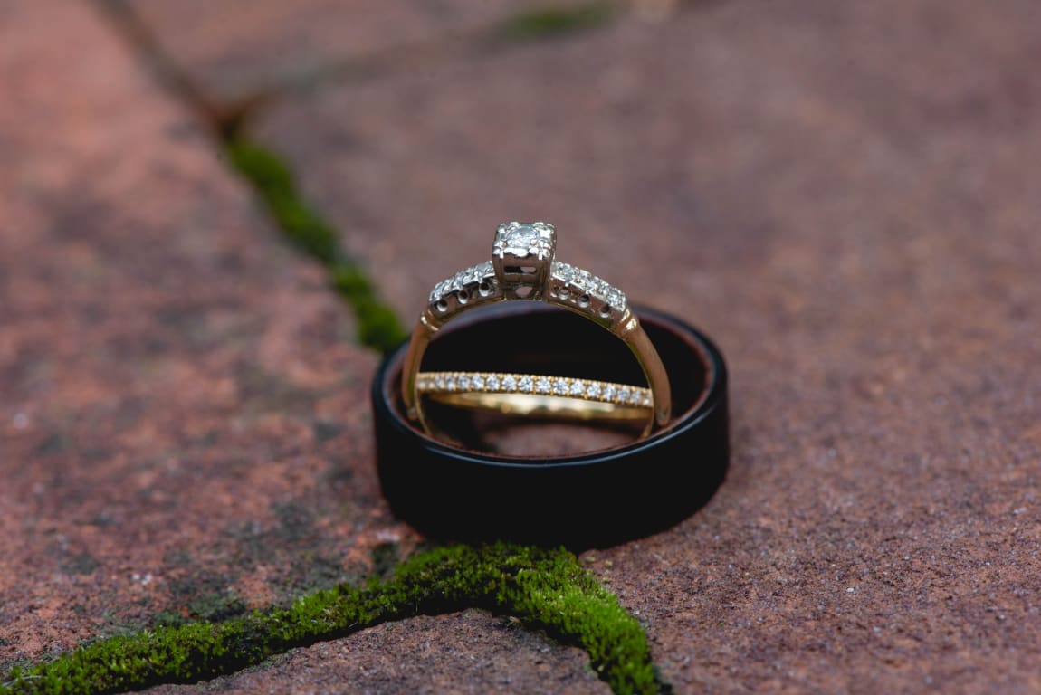 Oval diamond ring on hand
