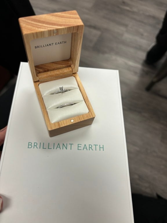 Oval diamond ring on hand