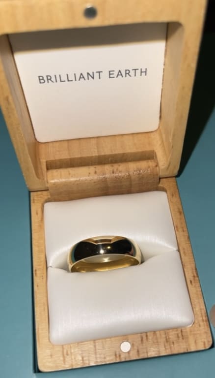 Oval diamond ring on hand