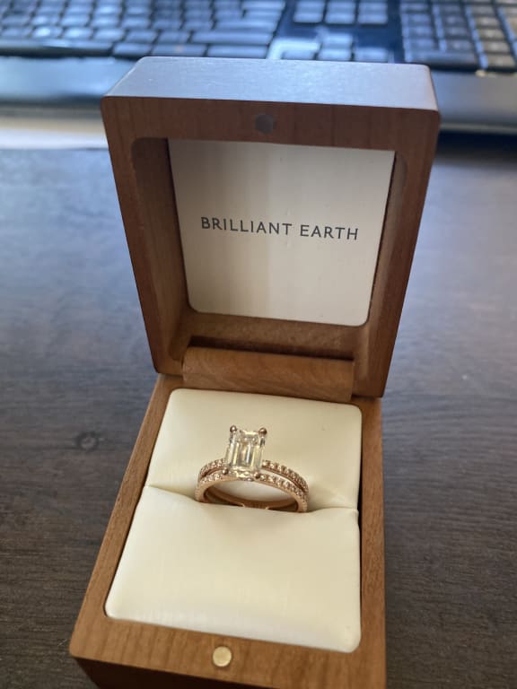 Oval diamond ring on hand