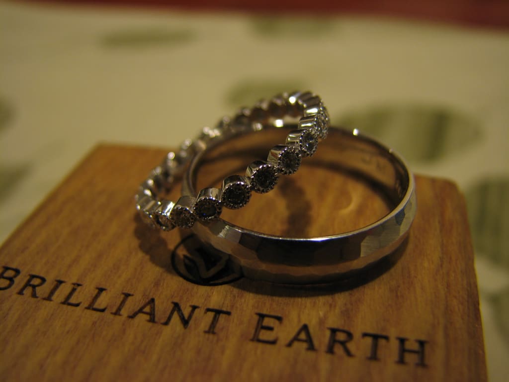 Oval diamond ring on hand