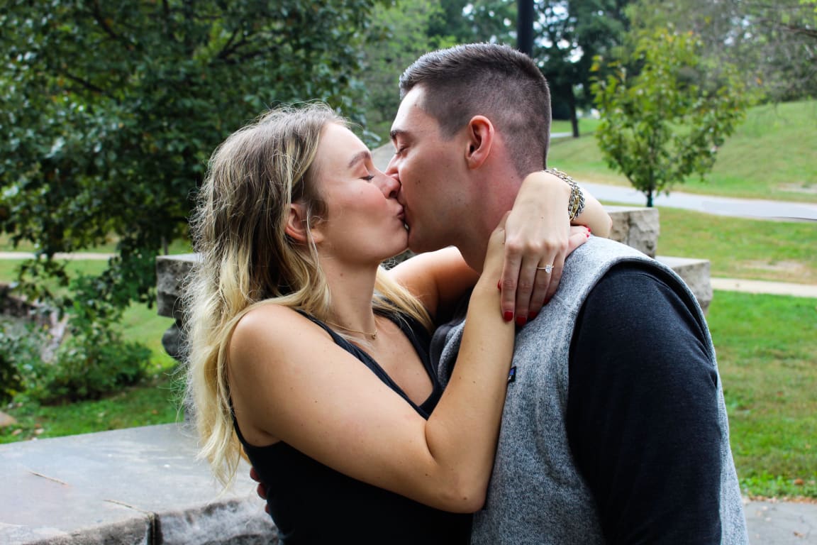 Oval diamond ring on hand