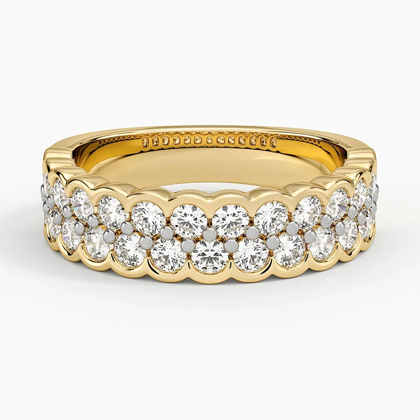 Rose gold diamond engagement ring with surprise diamond details