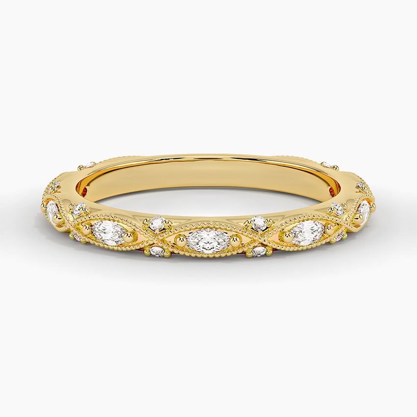 Rose gold diamond engagement ring with surprise diamond details
