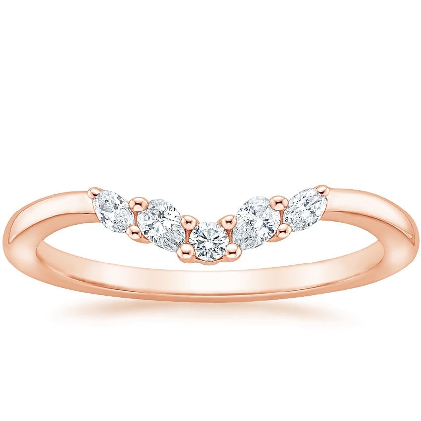 Rose gold diamond engagement ring with surprise diamond details