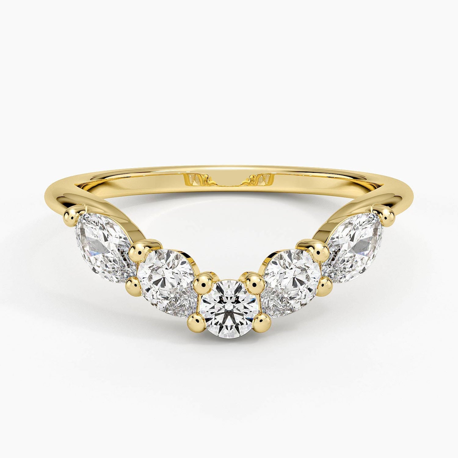 Rose gold diamond engagement ring with surprise diamond details