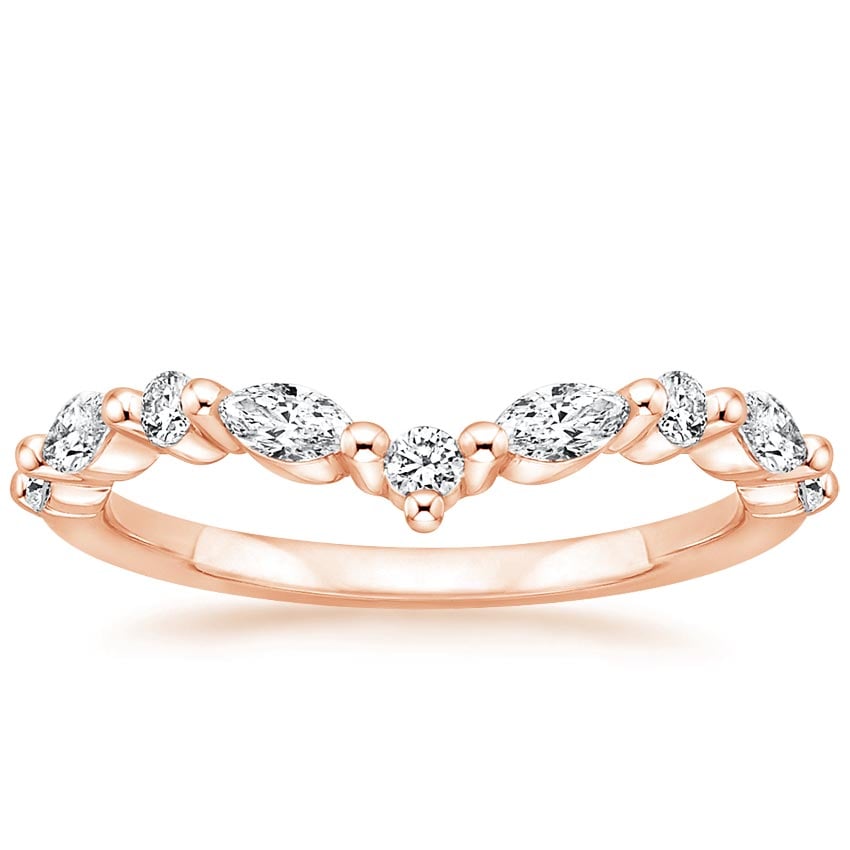 Rose gold diamond engagement ring with surprise diamond details