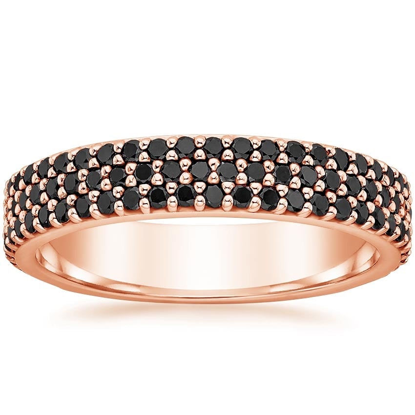 Rose gold diamond engagement ring with surprise diamond details