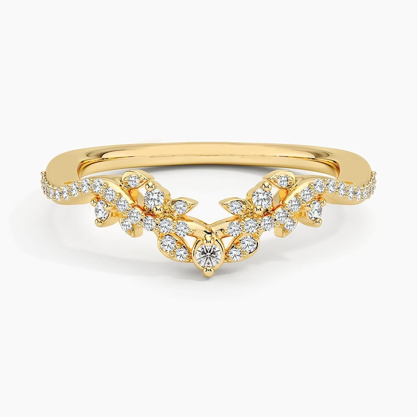 Rose gold diamond engagement ring with surprise diamond details