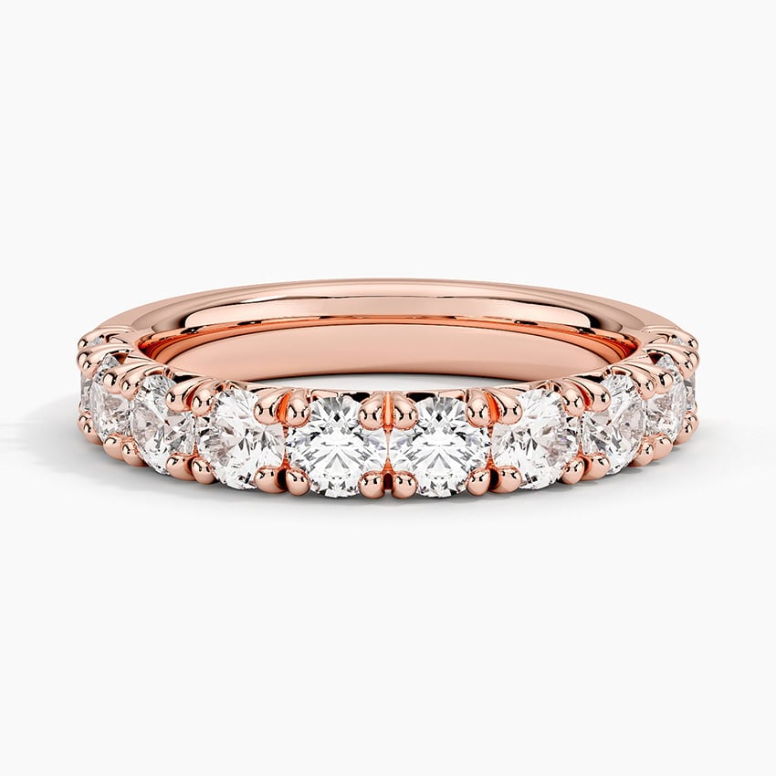 Rose gold diamond engagement ring with surprise diamond details