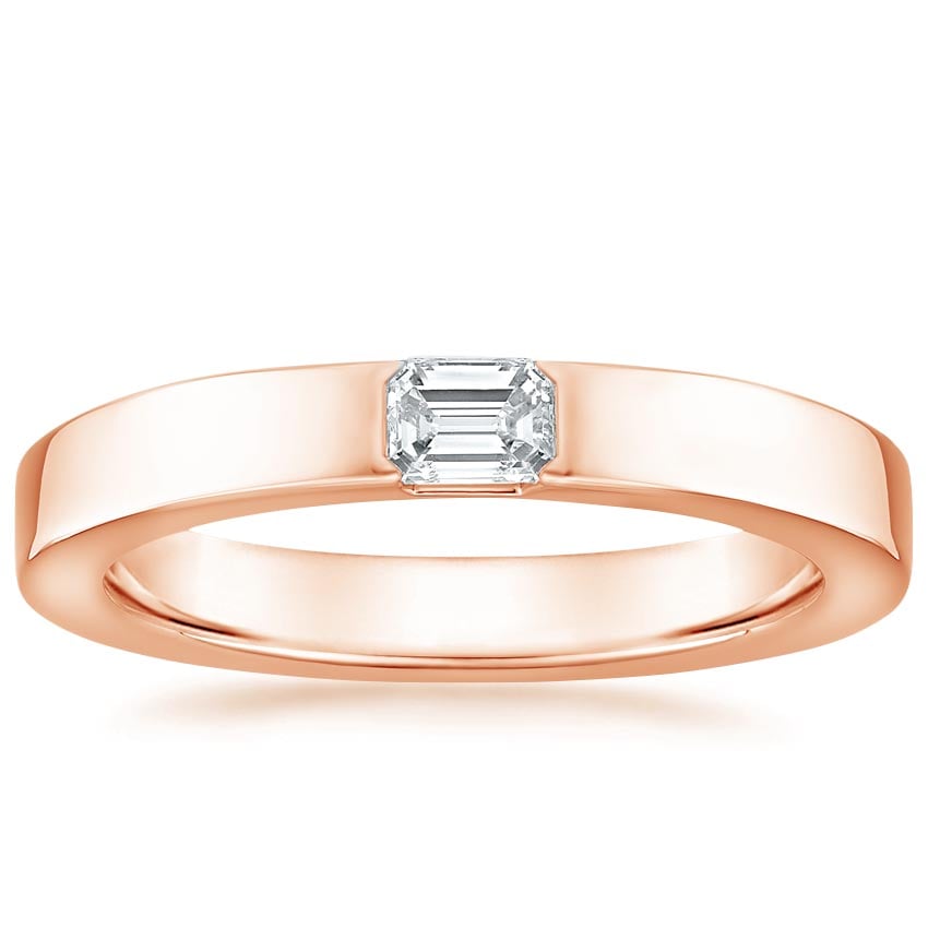 Rose gold diamond engagement ring with surprise diamond details