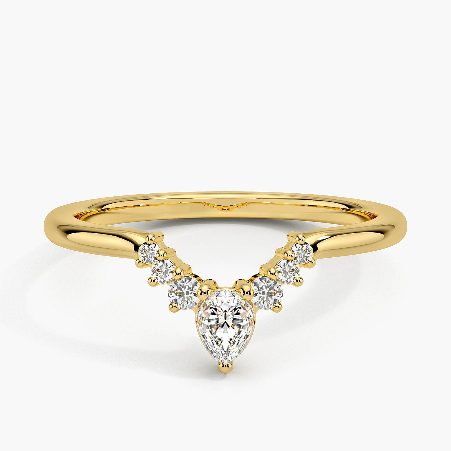 Rose gold diamond engagement ring with surprise diamond details