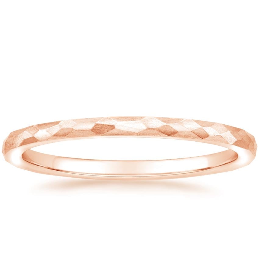 Rose gold diamond engagement ring with surprise diamond details