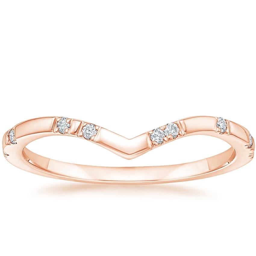 Rose gold diamond engagement ring with surprise diamond details