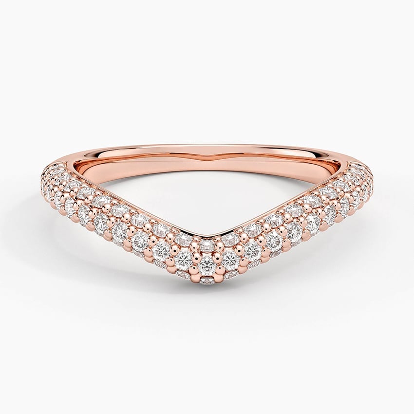 Rose gold diamond engagement ring with surprise diamond details