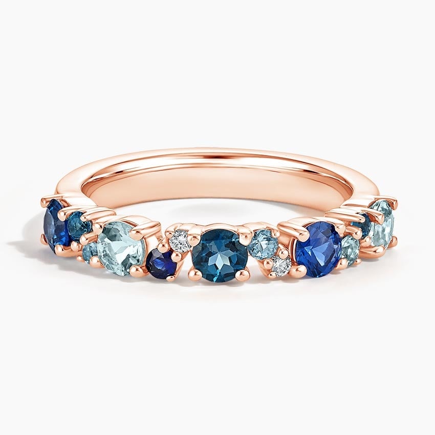 Rose gold diamond engagement ring with surprise diamond details