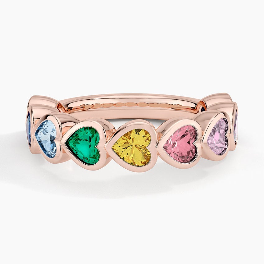 Rose gold diamond engagement ring with surprise diamond details