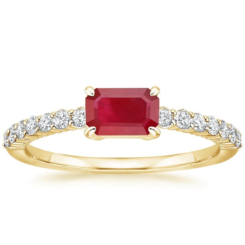 Rose gold diamond engagement ring with surprise diamond details