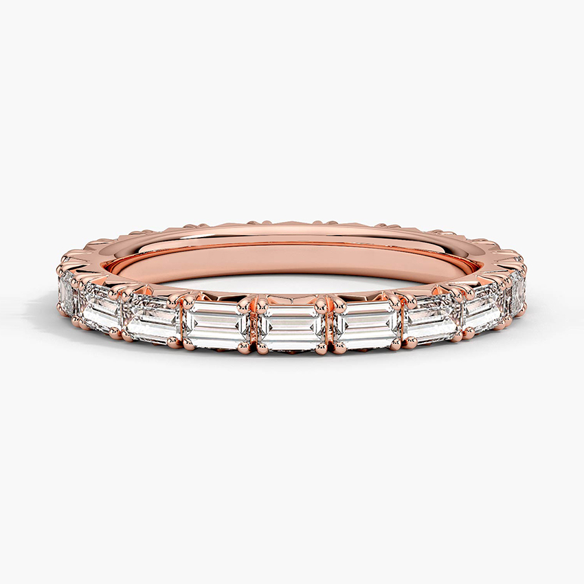 Rose gold diamond engagement ring with surprise diamond details