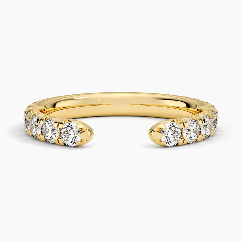 Rose gold diamond engagement ring with surprise diamond details