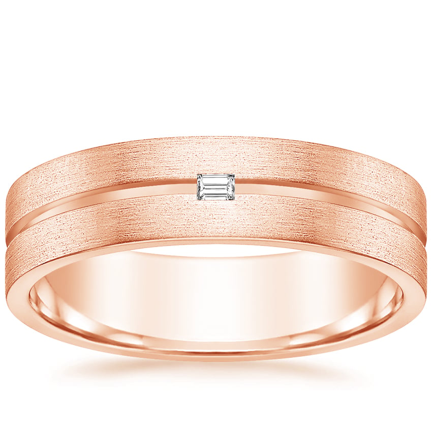 Rose gold diamond engagement ring with surprise diamond details