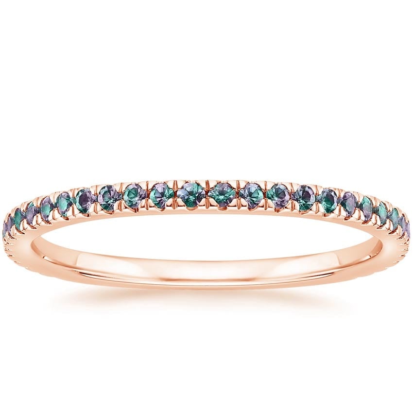 Rose gold diamond engagement ring with surprise diamond details