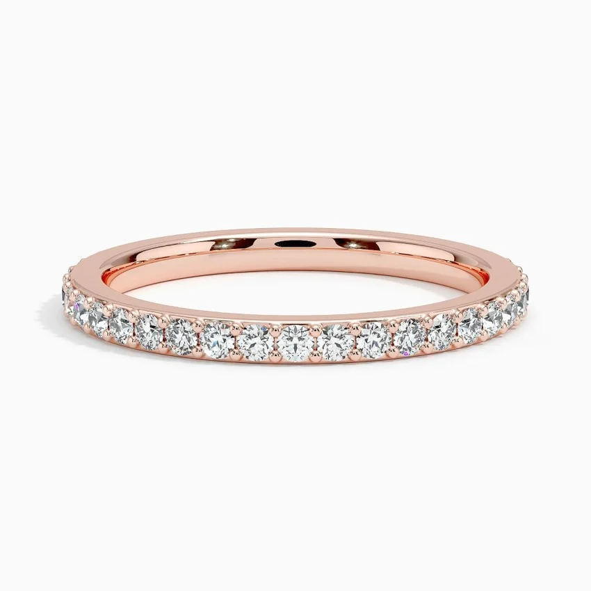 Rose gold diamond engagement ring with surprise diamond details
