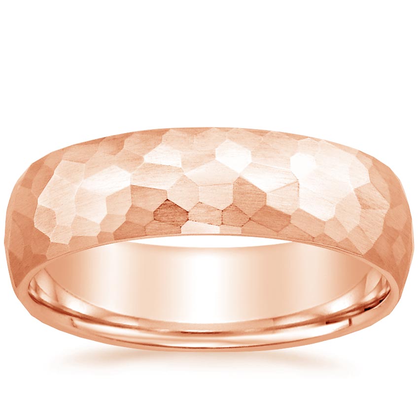 Rose gold diamond engagement ring with surprise diamond details