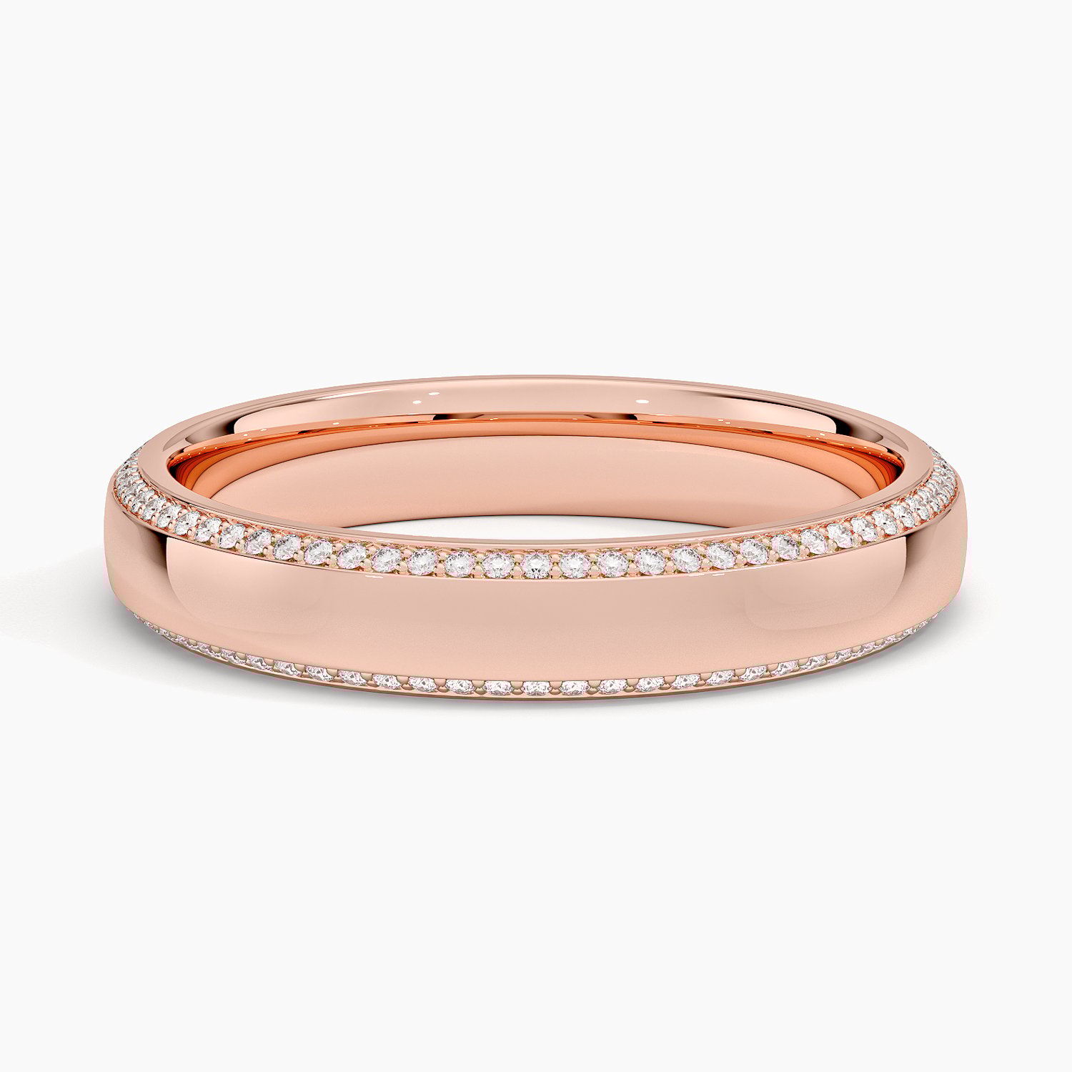 Rose gold diamond engagement ring with surprise diamond details
