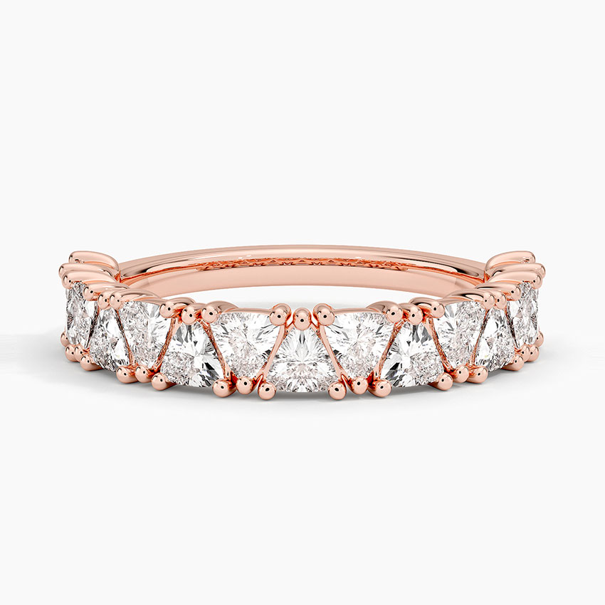 Rose gold diamond engagement ring with surprise diamond details